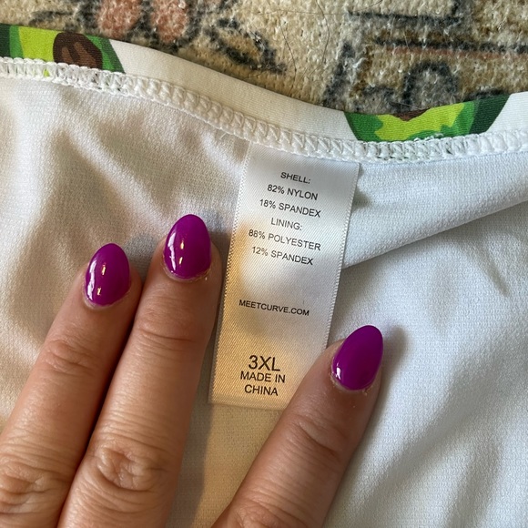 NWT 🥑 🩱 Meet Curve Avocado Print Two Piece Swimsuit size 3x - Picture 6 of 7